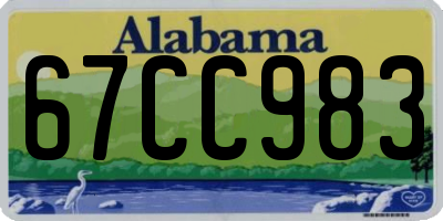AL license plate 67CC983