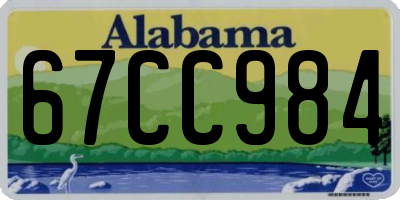 AL license plate 67CC984