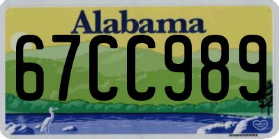 AL license plate 67CC989