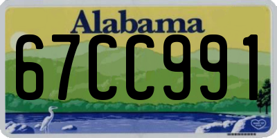 AL license plate 67CC991
