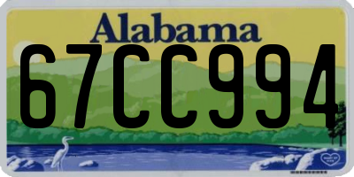 AL license plate 67CC994