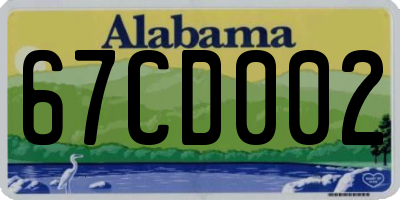 AL license plate 67CD002