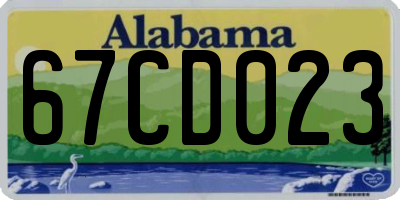 AL license plate 67CD023