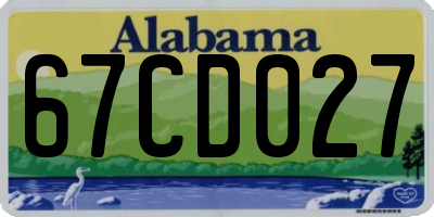 AL license plate 67CD027