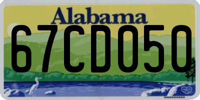 AL license plate 67CD050