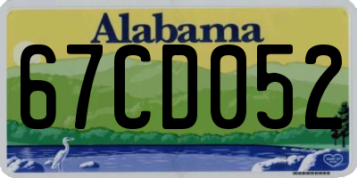 AL license plate 67CD052