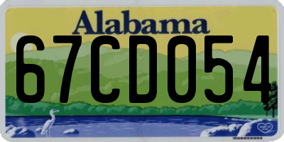AL license plate 67CD054