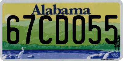 AL license plate 67CD055