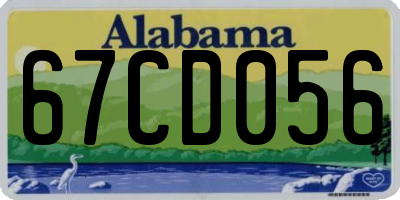 AL license plate 67CD056