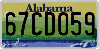 AL license plate 67CD059