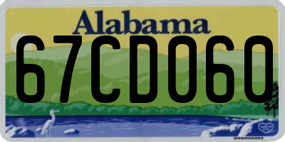 AL license plate 67CD060