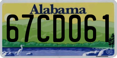 AL license plate 67CD061