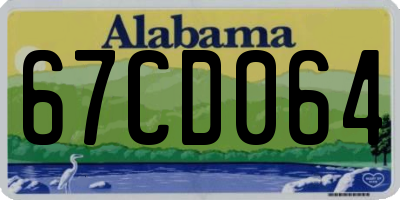 AL license plate 67CD064