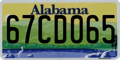 AL license plate 67CD065