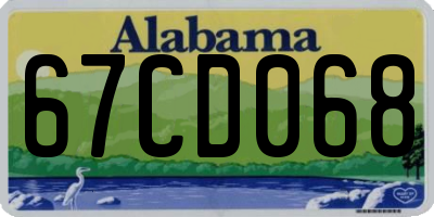 AL license plate 67CD068