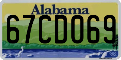 AL license plate 67CD069