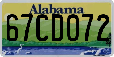 AL license plate 67CD072