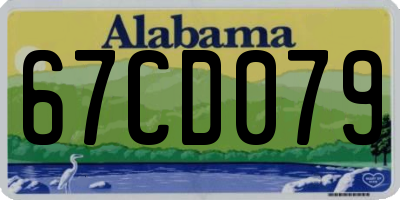 AL license plate 67CD079