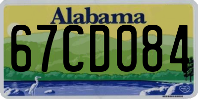 AL license plate 67CD084
