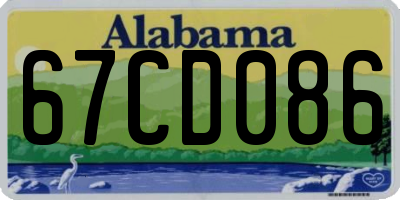 AL license plate 67CD086
