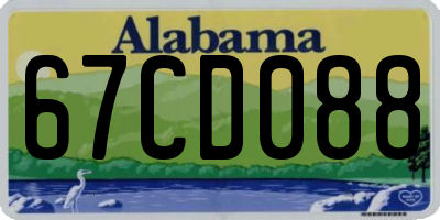 AL license plate 67CD088