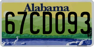 AL license plate 67CD093