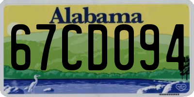 AL license plate 67CD094