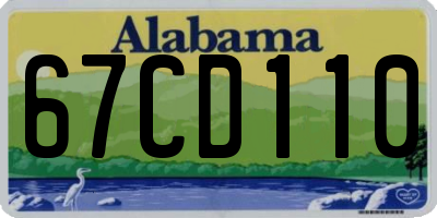 AL license plate 67CD110