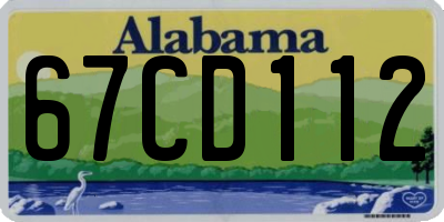 AL license plate 67CD112