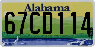 AL license plate 67CD114