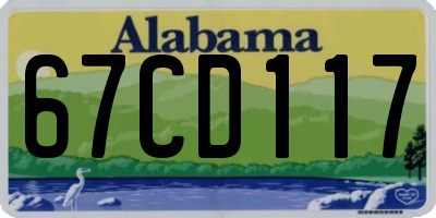 AL license plate 67CD117