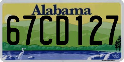 AL license plate 67CD127