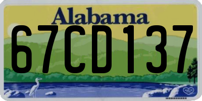 AL license plate 67CD137