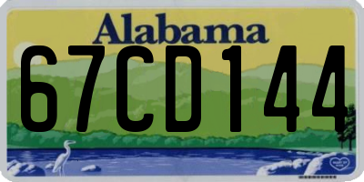 AL license plate 67CD144