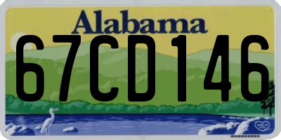 AL license plate 67CD146