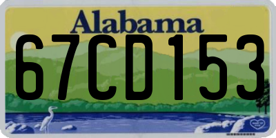 AL license plate 67CD153