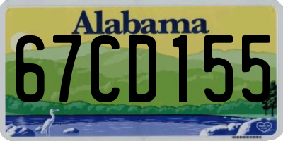 AL license plate 67CD155