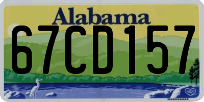 AL license plate 67CD157