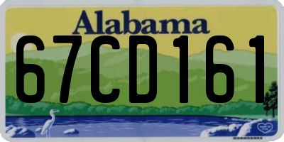 AL license plate 67CD161