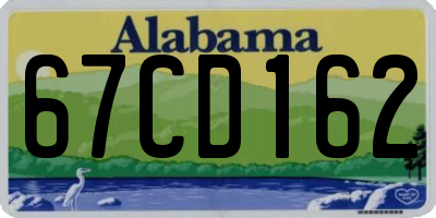 AL license plate 67CD162
