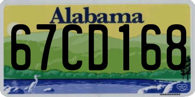 AL license plate 67CD168