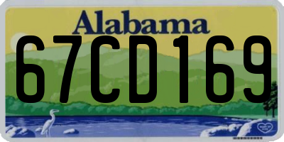 AL license plate 67CD169