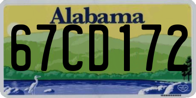 AL license plate 67CD172
