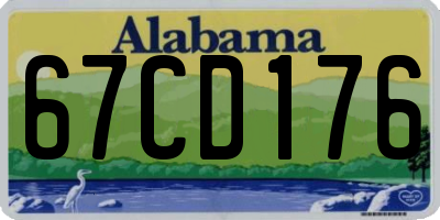 AL license plate 67CD176