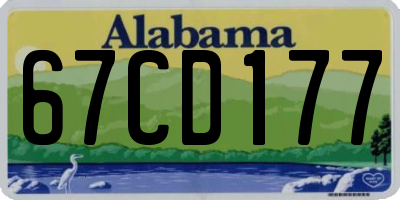 AL license plate 67CD177