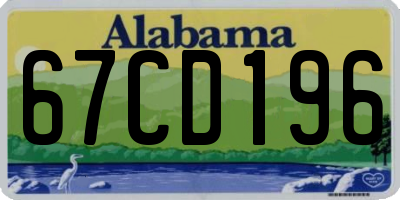 AL license plate 67CD196