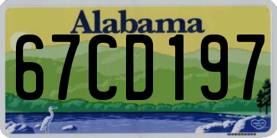 AL license plate 67CD197