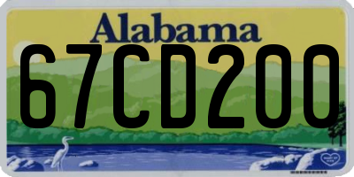 AL license plate 67CD200