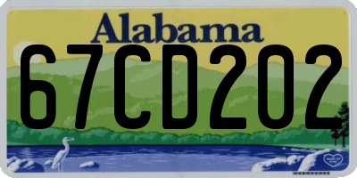 AL license plate 67CD202