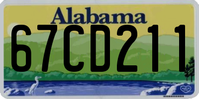 AL license plate 67CD211